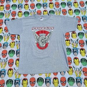 Vintage Y2k Sturgis Motorcycle T Shirt Large